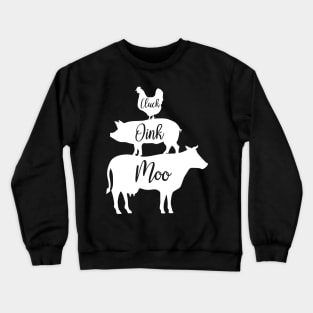 Cow Pig Chicken Farmer Crewneck Sweatshirt